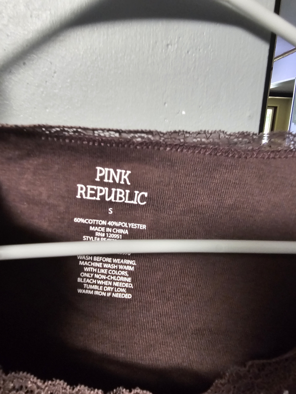 Pink Republic Mauve Long-Sleeve Scoop Neck Top with White Dot Print - Picture 2 of 2